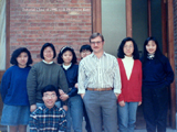 Paula Lee(left 1), Jessica Kwan (left 2), Professor D. Kerr(right 3), Fontaine Au(right 2), Daisy(right 1) 1990